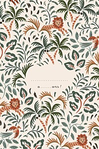 Carte d'anniversaire original petite jungle (portrait) vert Carte d'anniversaire original petite jungle (portrait) vert