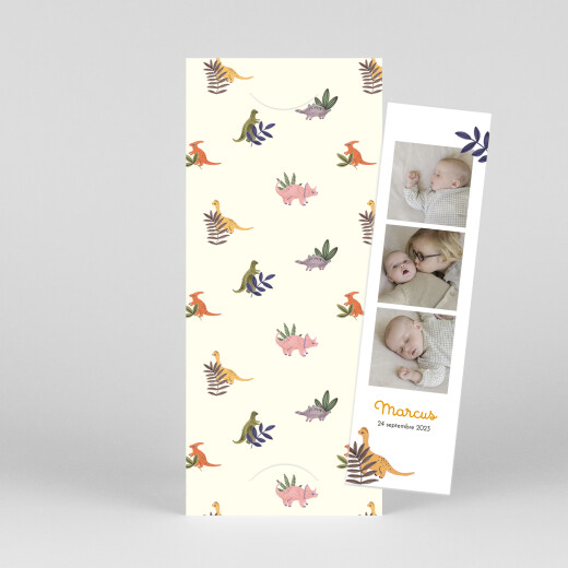 Affiche de naissance personnalisable animaux Dinosaures