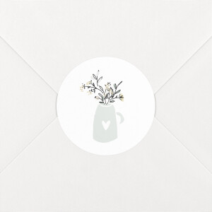 Stickers pour enveloppes naissance Lovely baby Blanc