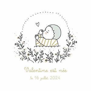 Faire-part de naissance printemps-eté lovely baby (triptyque) blanc Faire-part de naissance printemps-eté lovely baby (triptyque) blanc