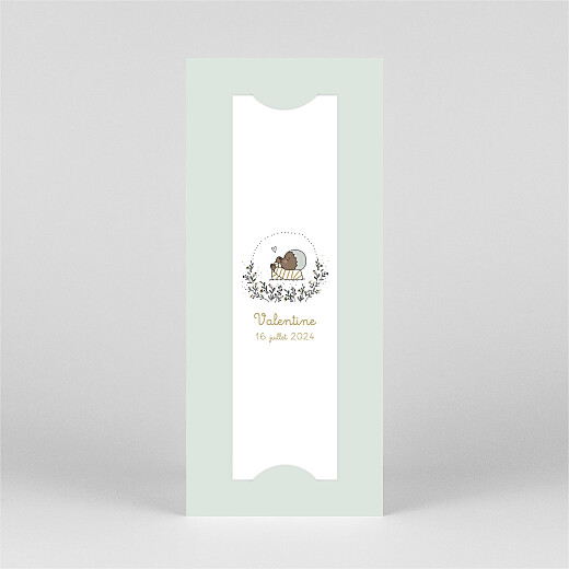 Faire-part de naissance Lovely baby (marque-page) blanc - Vue 2 Faire-part de naissance Lovely baby (marque-page) blanc - Vue 2