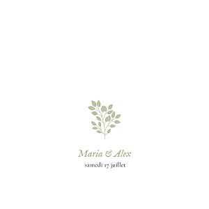 Faire-part de mariage vert signature végétale toscane Faire-part de mariage vert signature végétale toscane