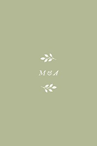 Carton réponse mariage signature végétale (portrait) vert Carton réponse mariage signature végétale (portrait) vert