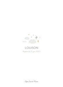Livret de messe garçon nuage de lait vert Livret de messe garçon nuage de lait vert