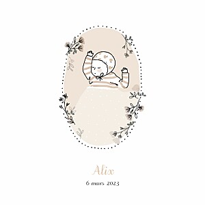 Faire-part de naissance printemps-eté sweet dream (4 pages) rose Faire-part de naissance printemps-eté sweet dream (4 pages) rose