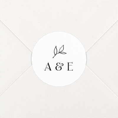 Stickers pour enveloppes mariage dryade blanc Stickers pour enveloppes mariage dryade blanc