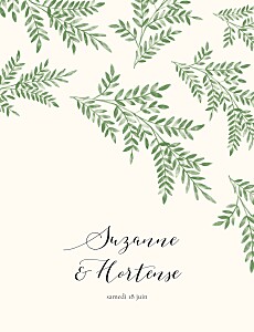 Faire-part de mariage vert ritournelle (dorure) vert Faire-part de mariage vert ritournelle (dorure) vert