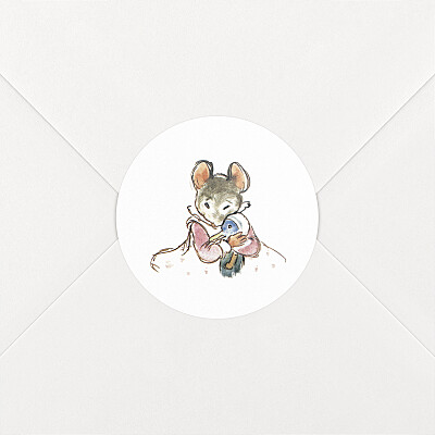Stickers pour enveloppes naissance ernest et célestine i blanc Stickers pour enveloppes naissance ernest et célestine i blanc