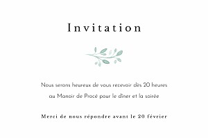 Carton d'invitation mariage ronde aquarellée (paysage) blanc Carton d'invitation mariage ronde aquarellée (paysage) blanc