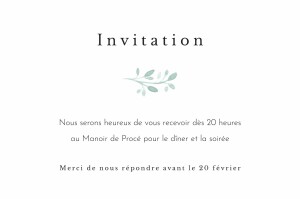 Carton d'invitation mariage Ronde aquarellée (Paysage) Blanc Carton d'invitation mariage Ronde aquarellée (Paysage) Blanc