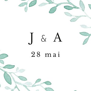 Etiquette perforée mariage ronde aquarellée blanc Etiquette perforée mariage ronde aquarellée blanc