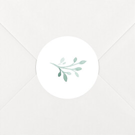 Stickers pour enveloppes mariage Couronne d'eucalyptus - Personnalisable