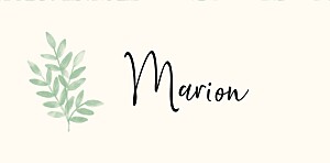 Marque-place baptême vert ritournelle vert Marque-place baptême vert ritournelle vert