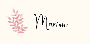 Marque-place baptême rose ritournelle rose Marque-place baptême rose ritournelle rose