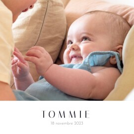 Faire-part de naissance Cœur d'or (dorure) blanc