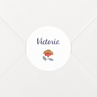 Stickers pour enveloppes naissance flora nuit Stickers pour enveloppes naissance flora nuit