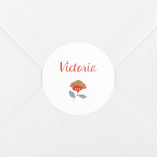 Stickers pour enveloppes naissance Flora Rose
