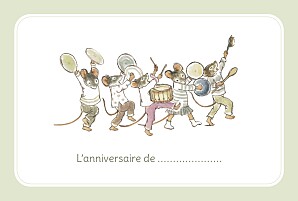 Carte d'anniversaire vert ernest et célestine (paysage) vert Carte d'anniversaire vert ernest et célestine (paysage) vert