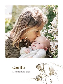Affiche ernest et célestine ii (naissance) sépia Affiche ernest et célestine ii (naissance) sépia