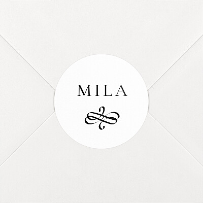 Stickers pour enveloppes naissance solfège blanc Stickers pour enveloppes naissance solfège blanc