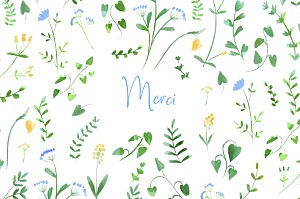 Carte de remerciement bleu cadre fleuri bleu Carte de remerciement bleu cadre fleuri bleu