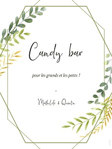 Panneau mariage enchante vert Panneau mariage enchante vert