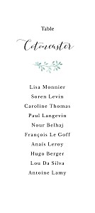Plan de table mariage ronde aquarellée blanc Plan de table mariage ronde aquarellée blanc
