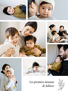 Affiche famille jeune pousse (7 photos) blanc Affiche famille jeune pousse (7 photos) blanc