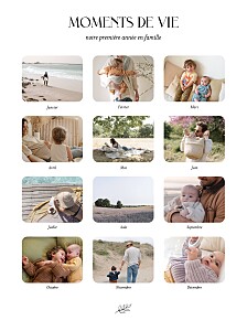 Affichette photos moments de vie blanc Affichette photos moments de vie blanc