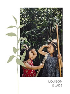 Affichette photos ikebana vert Affichette photos ikebana vert