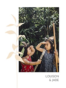 Affichette rose ikebana beige Affichette rose ikebana beige