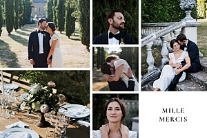 Carte de remerciement mariage blanc simplement (8 photos) blanc Carte de remerciement mariage blanc simplement (8 photos) blanc