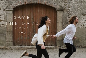 Save the date blanc solfège (paysage) blanc Save the date blanc solfège (paysage) blanc