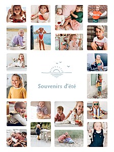 Affichette photos souvenirs d'été blanc Affichette photos souvenirs d'été blanc