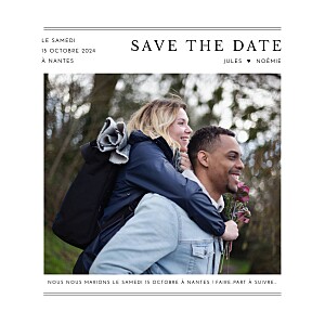 Save the date blanc grand jour blanc Save the date blanc grand jour blanc