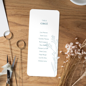 Plan de table mariage Botanique bleu Plan de table mariage Botanique bleu