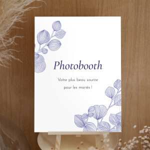 Panneau mariage Envolée d'eucalyptus bleu Panneau mariage Envolée d'eucalyptus bleu