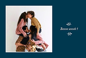 Carte de voeux bleu signature végétale (4 photos) bleu Carte de voeux bleu signature végétale (4 photos) bleu