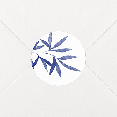Stickers pour enveloppes vœux laurier bleu Stickers pour enveloppes vœux laurier bleu