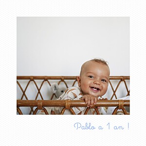 Carte d'anniversaire garçon polaroïd blanc Carte d'anniversaire garçon polaroïd blanc