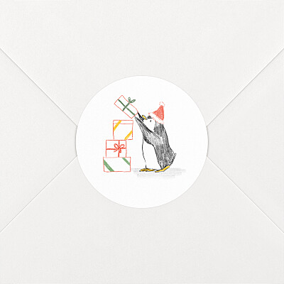 Stickers pour enveloppes vœux sur la banquise blanc Stickers pour enveloppes vœux sur la banquise blanc