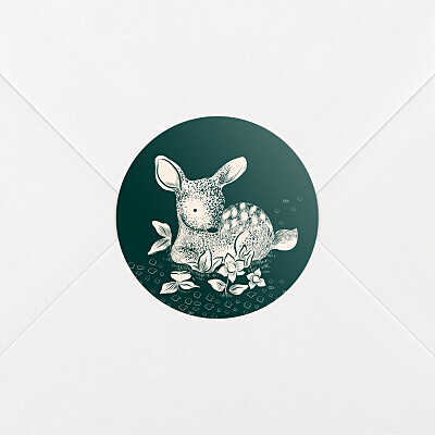 Stickers pour enveloppes vœux histoire du soir vert Stickers pour enveloppes vœux histoire du soir vert