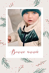 Carte de voeux beige vent d'hiver (portrait) beige Carte de voeux beige vent d'hiver (portrait) beige