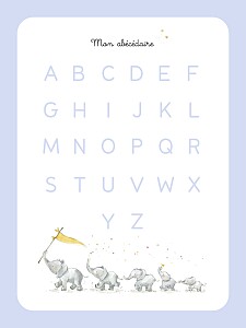 Affiche l'abécédaire des éléphants lilas Affiche l'abécédaire des éléphants lilas