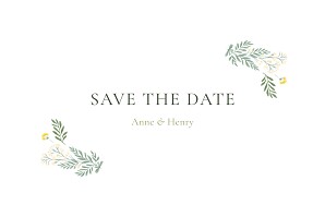 Save the date classique champêtre blanc Save the date classique champêtre blanc