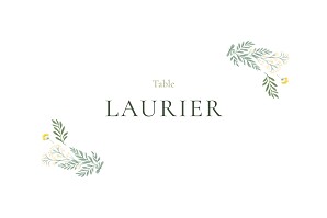 Marque-table mariage classique champêtre (paysage) blanc Marque-table mariage classique champêtre (paysage) blanc