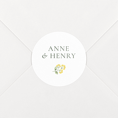 Stickers pour enveloppes mariage Stickers doré - Non personnalisable -  Rosemood