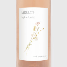 Étiquette de bouteille mariage Jardin bohème blanc Étiquette de bouteille mariage Jardin bohème blanc