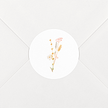 Stickers pour enveloppes mariage Jardin bohème blanc