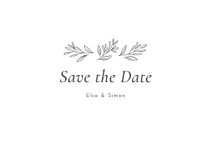 Save the date sans photo romantique anthracite Save the date sans photo romantique anthracite